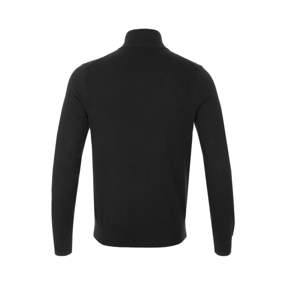 Paul Smith 1/4 Zip Knit Sweat Zebra Badge - Black