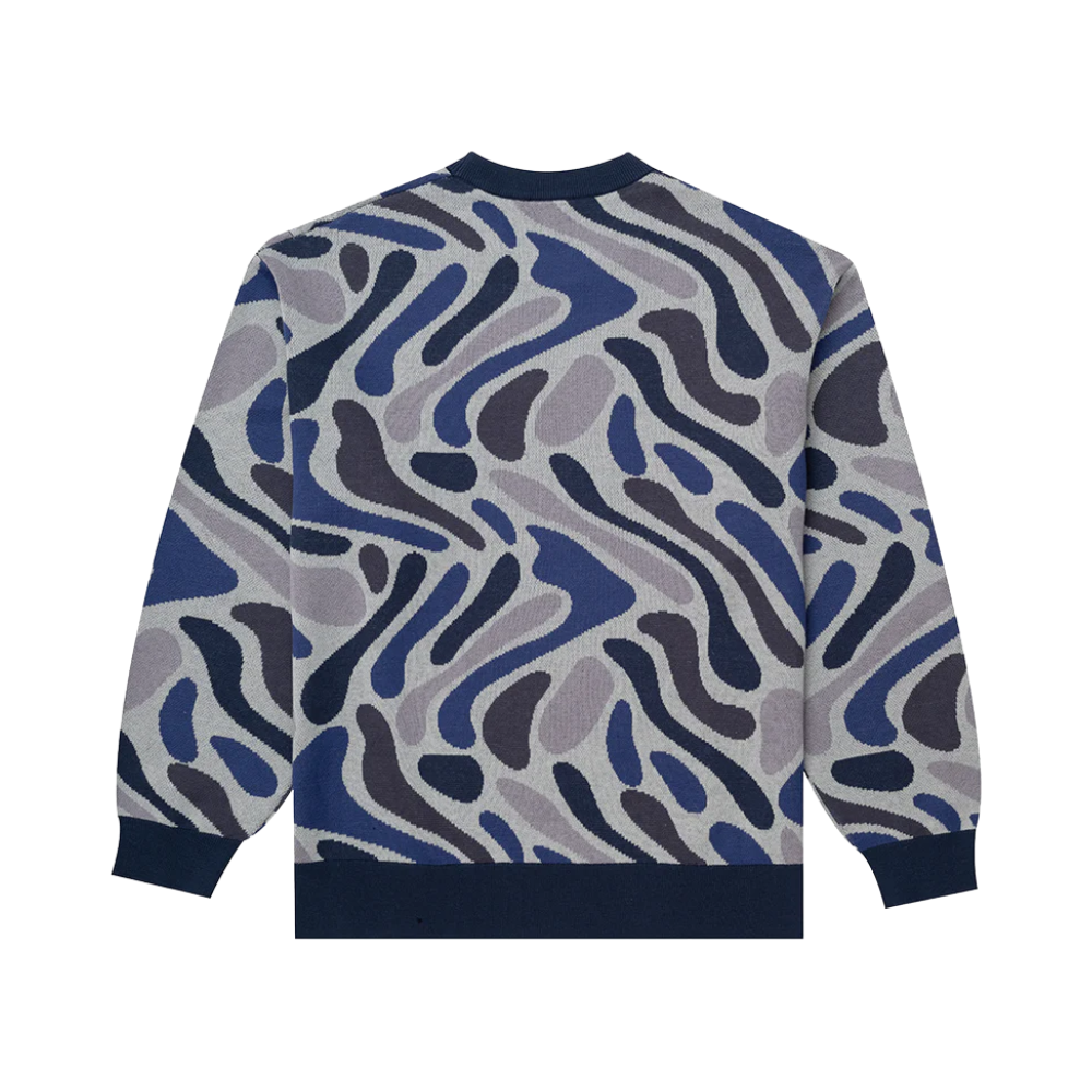 Parlez Blended Camo Knit Sweat - Midnight Camo