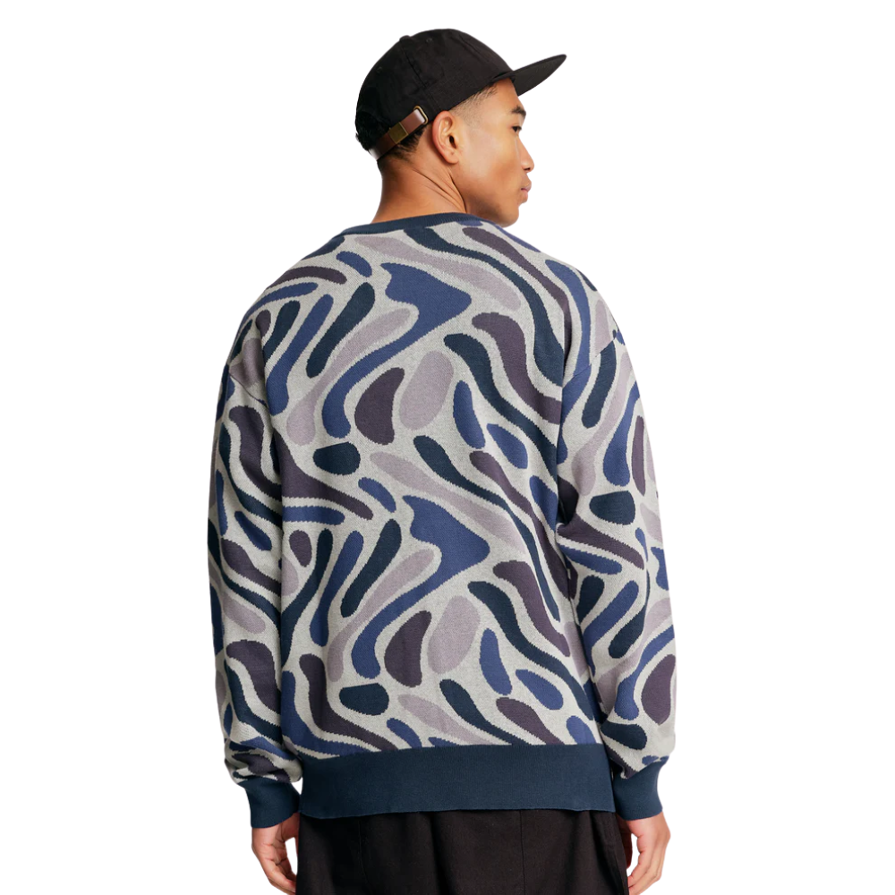 Parlez Blended Camo Knit Sweat - Midnight Camo