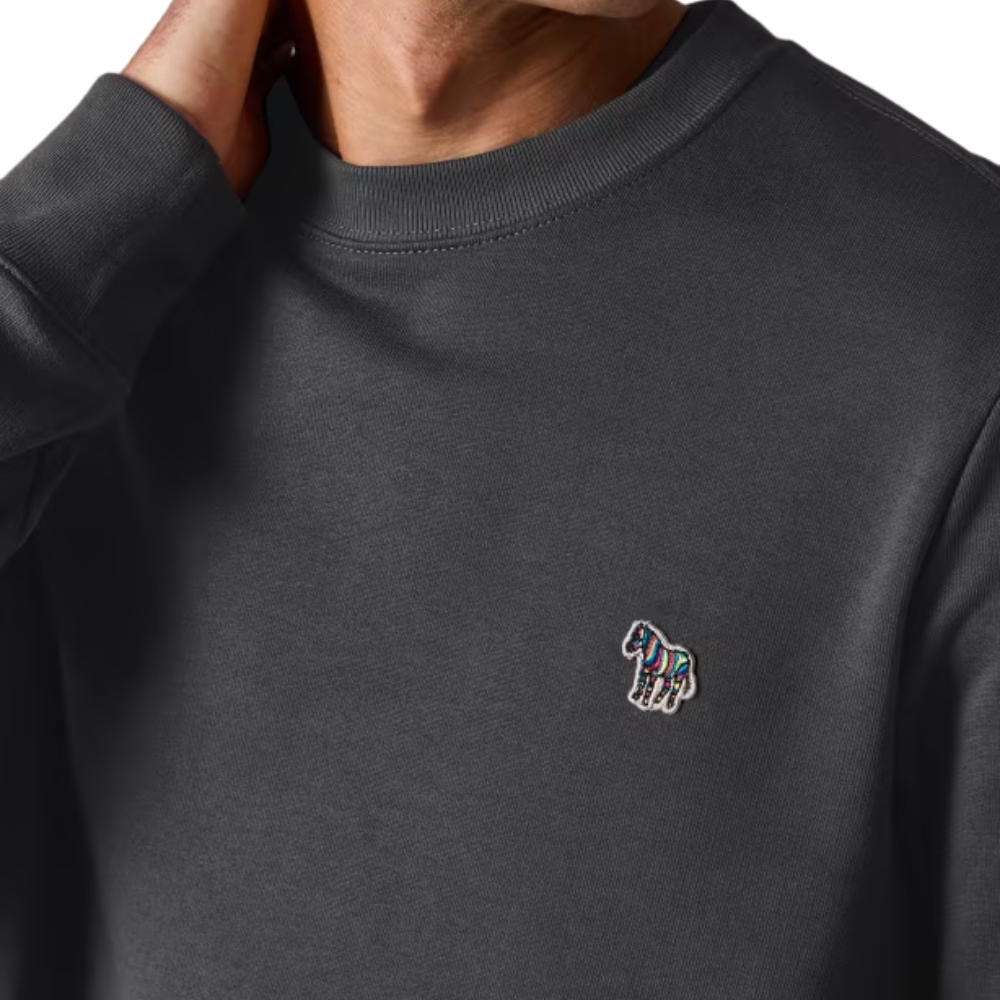 Paul Smith Regular Fit Sweatshirt Zebra Badge - Slate