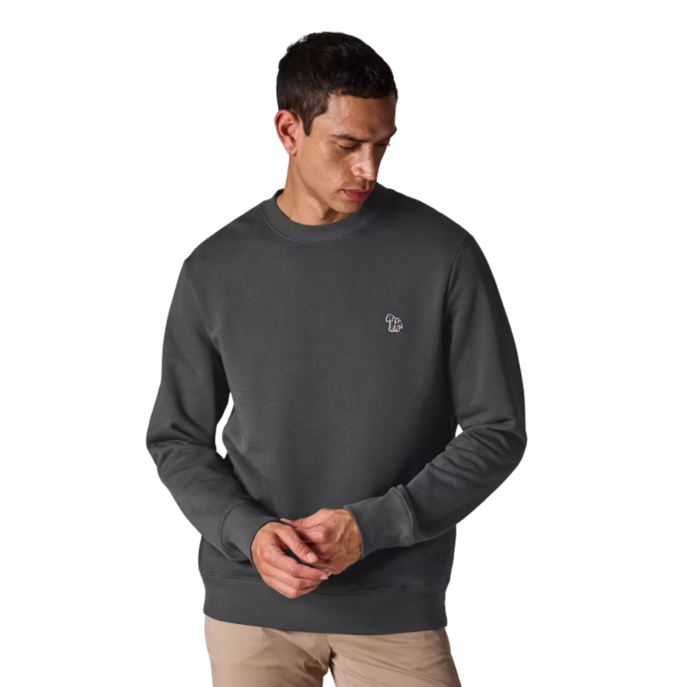 Paul Smith Regular Fit Sweatshirt Zebra Badge - Slate