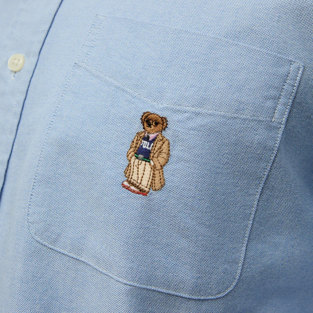 Ralph Lauren Custom Fit Polo Bear Oxford Shirt - Blue