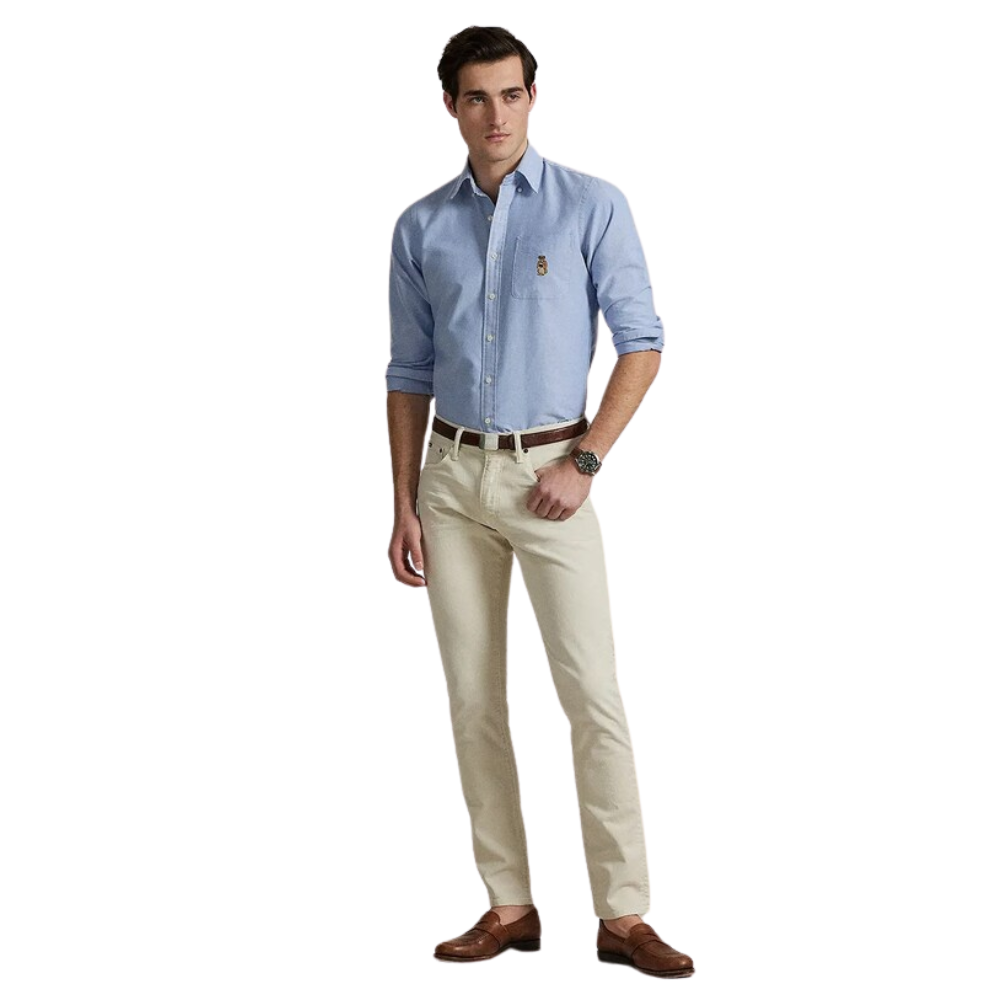 Ralph Lauren Custom Fit Polo Bear Oxford Shirt - Blue