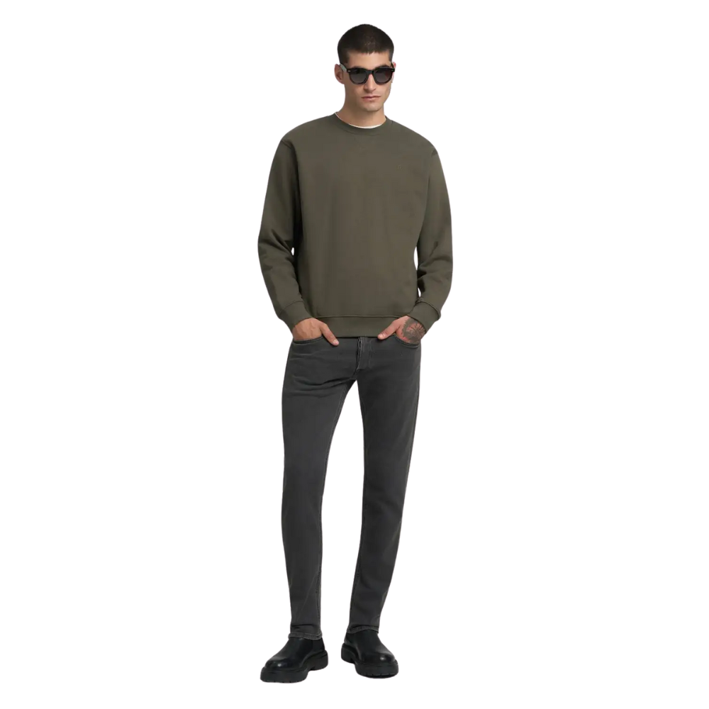 Replay Premium Basics Sweat - Mud Green