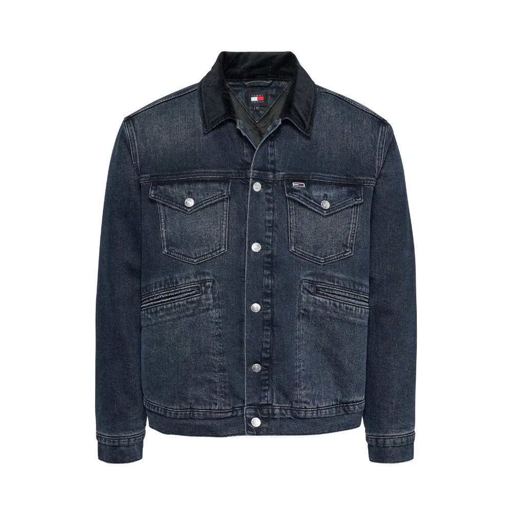 TMJ Isaac Quilted Denim Jacket - Dark Denim