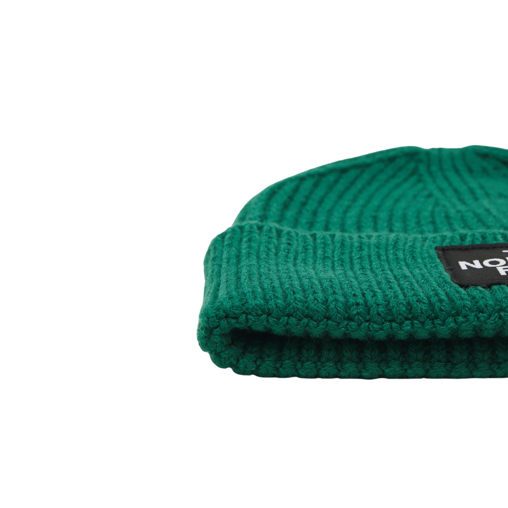 The North Face Logo Box Cuffed Beanie - Evergreen