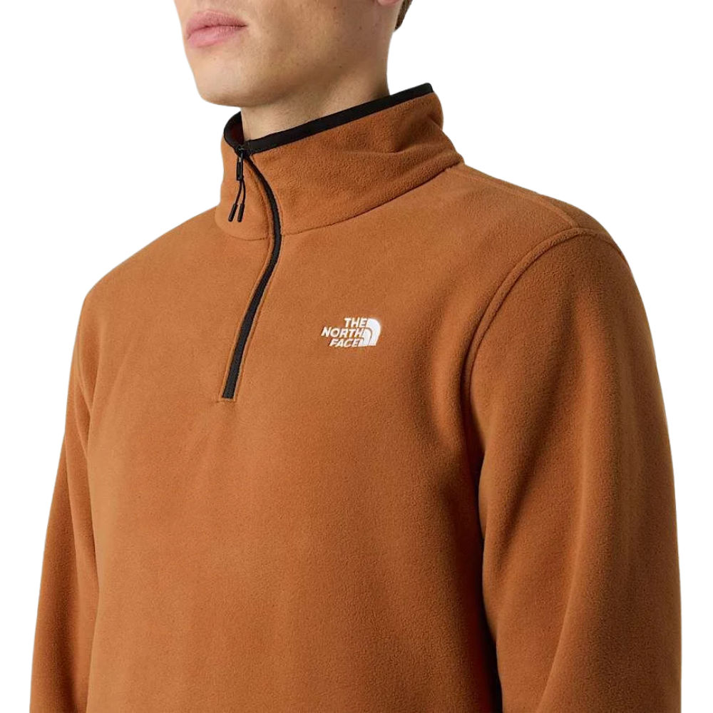 The North Face M Glacier Fleece 1/4 Zip - Burnt Umber