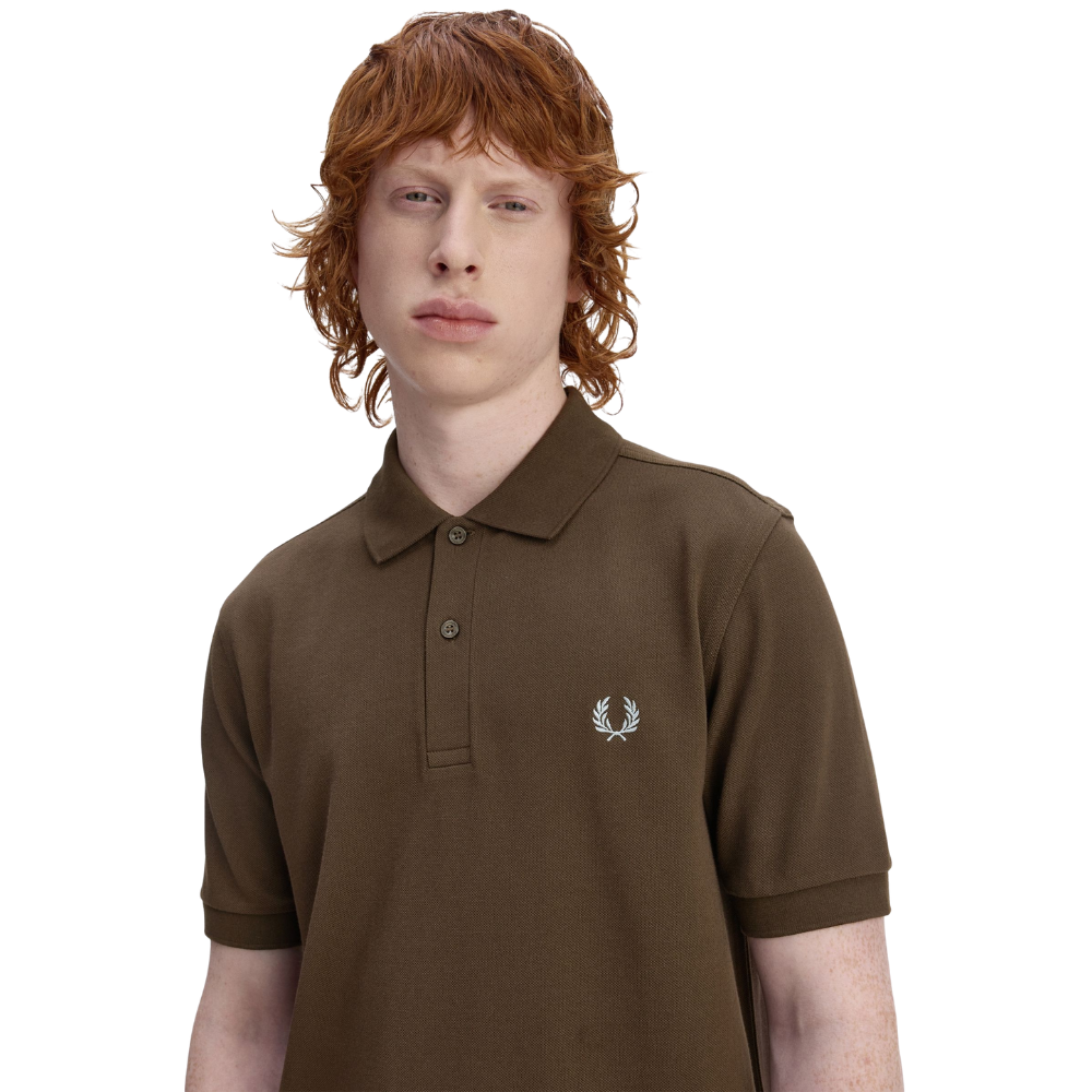 The Fred Perry Polo Shirt - Burnt Tobacco/Stockport Blue