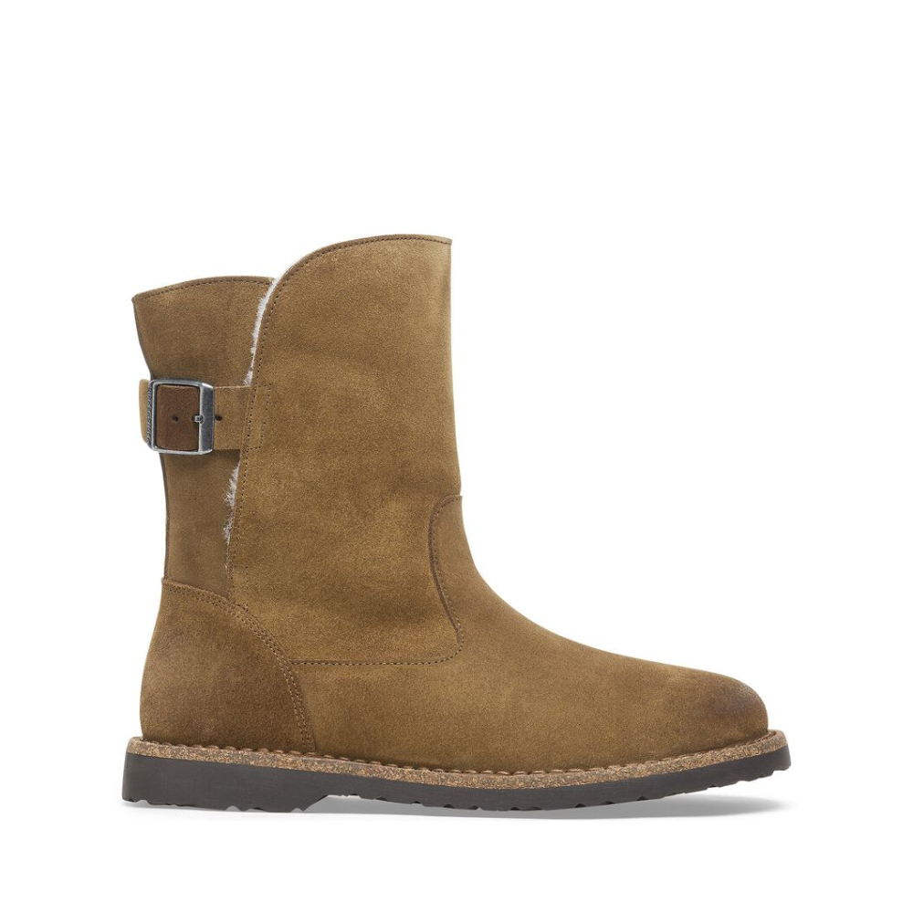 Uppsala Shearling Suede Leather Dark Tea Shmooz