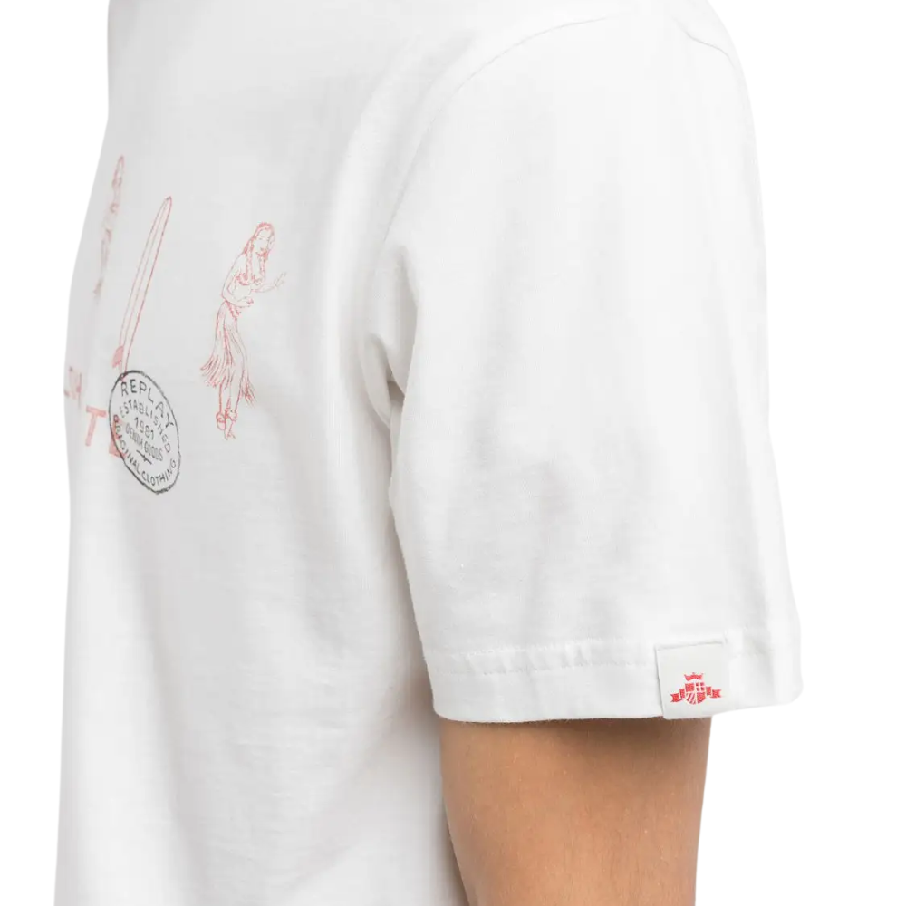Replay Aloha State Tee - Natural White