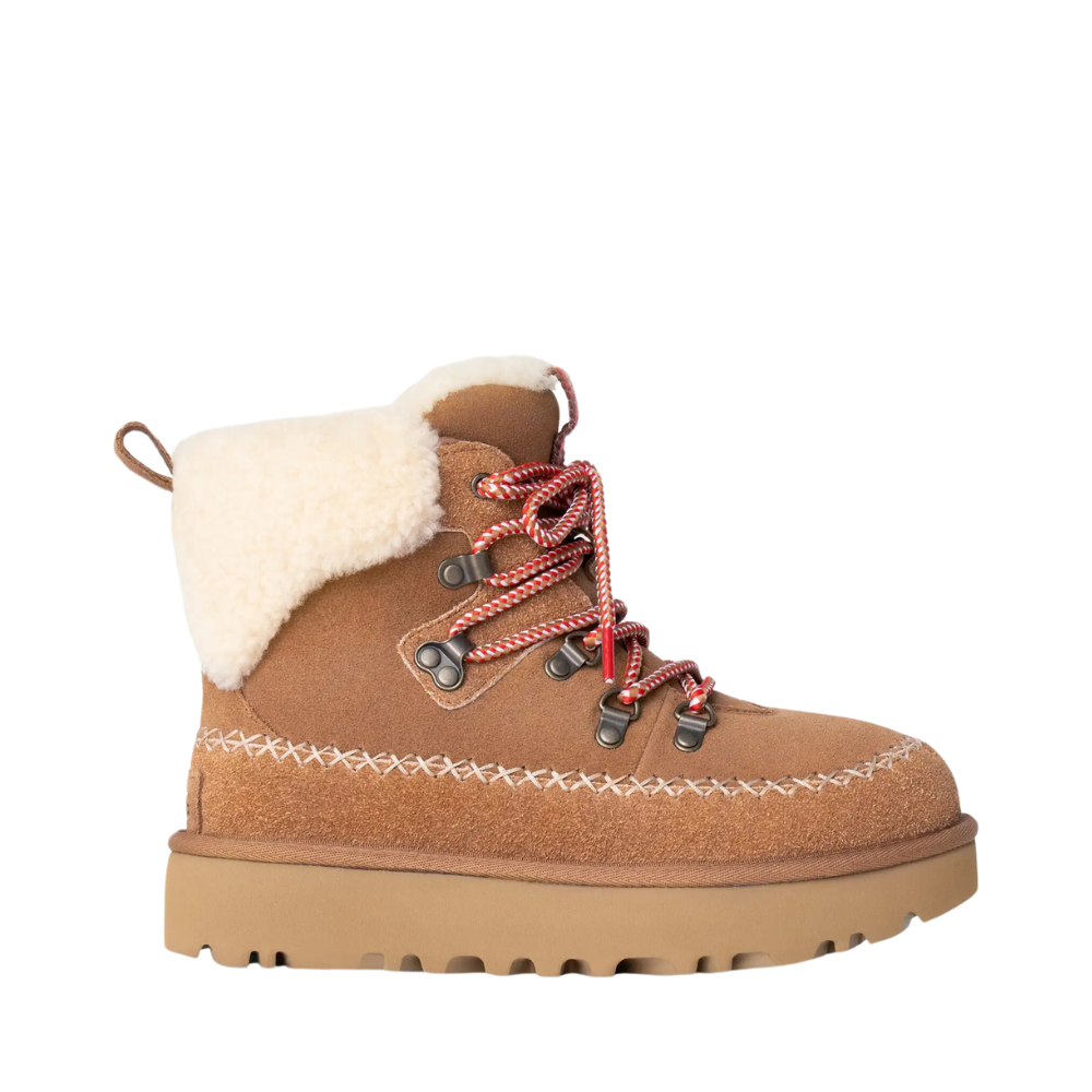 UGG W Classic Alpine Lace-Up - Chestnut