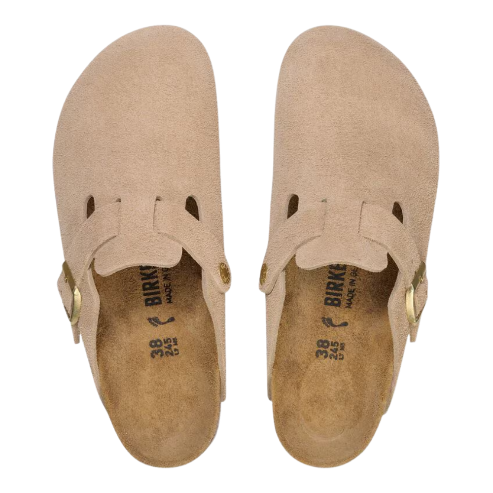 Birkenstock Boston Suede Leather Clog - Sandcastle