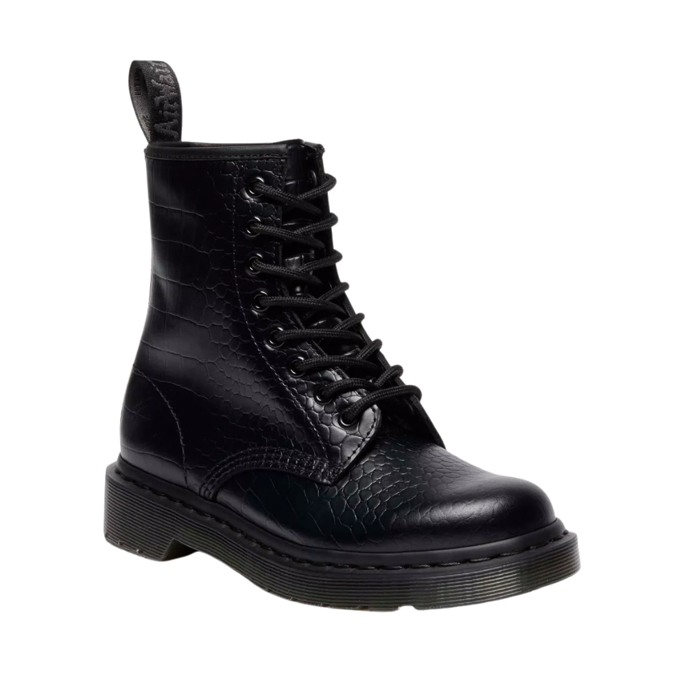 Dr Martens 1460 Croco 8 Eye Boot - Black