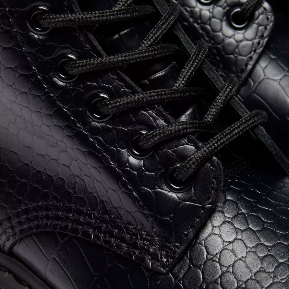 Dr Martens 1460 Croco 8 Eye Boot - Black