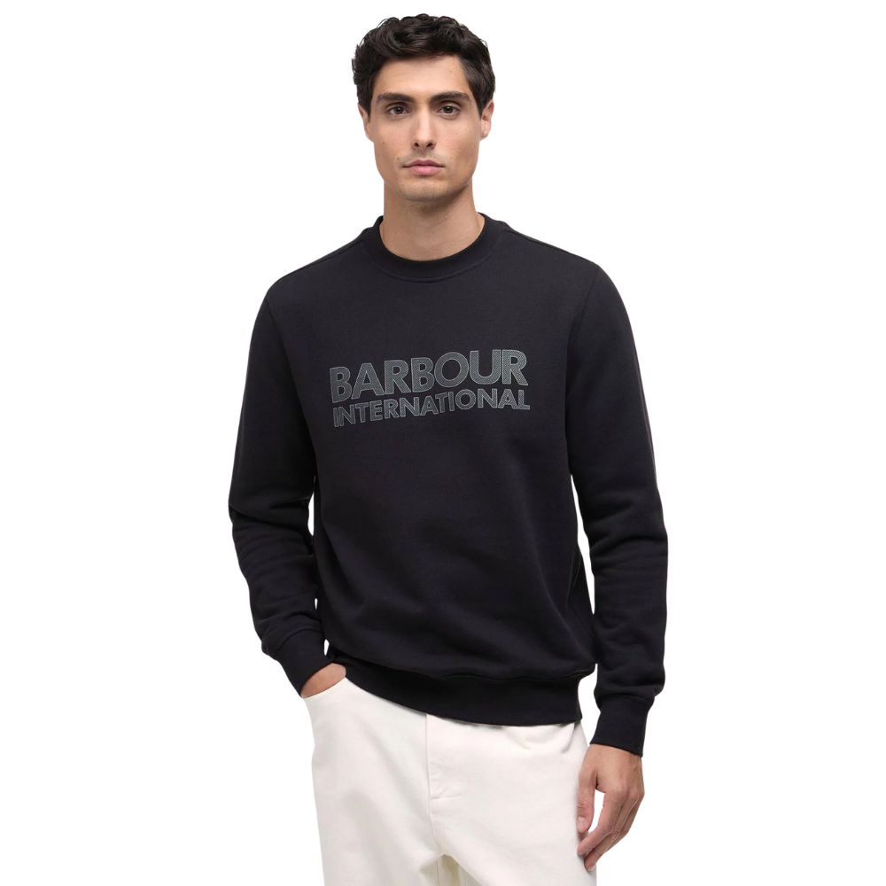 Barbour International Essential Graphic Crew Sweatshirt - Black