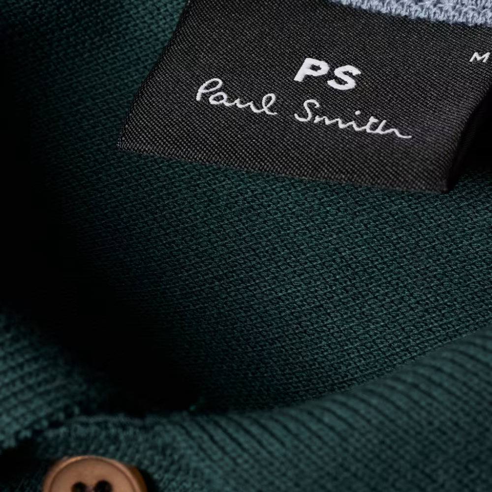 Paul Smith Reg Fit SS Polo Shirt Zebra - Dark Green