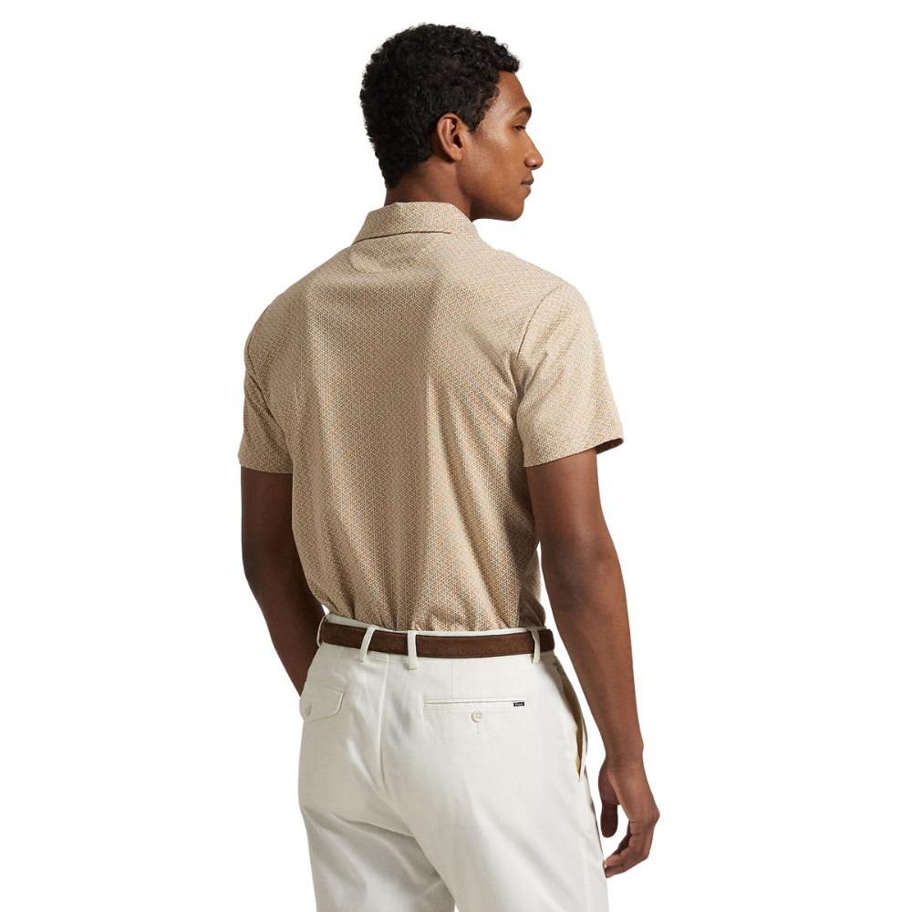 Ralph Lauren Mini Horse Shoe Custom Slim Fit Soft Cotton Polo Shirt - Warm Brown