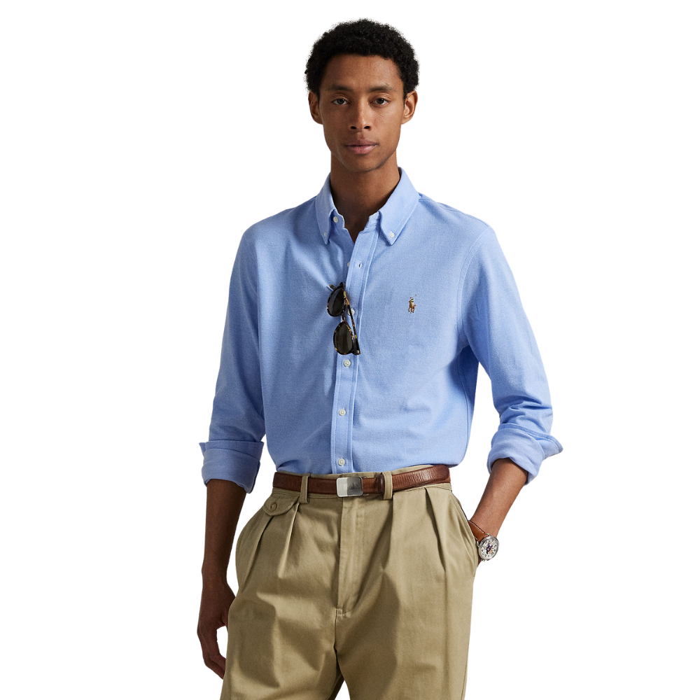 Ralph Lauren Knit Oxford Shirt - Harbor Island Blue