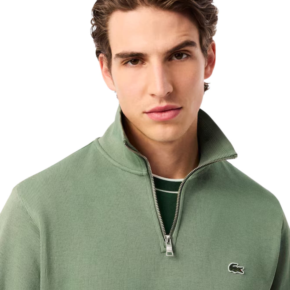 Lacoste 1/4 Zip Sweat - Thyme
