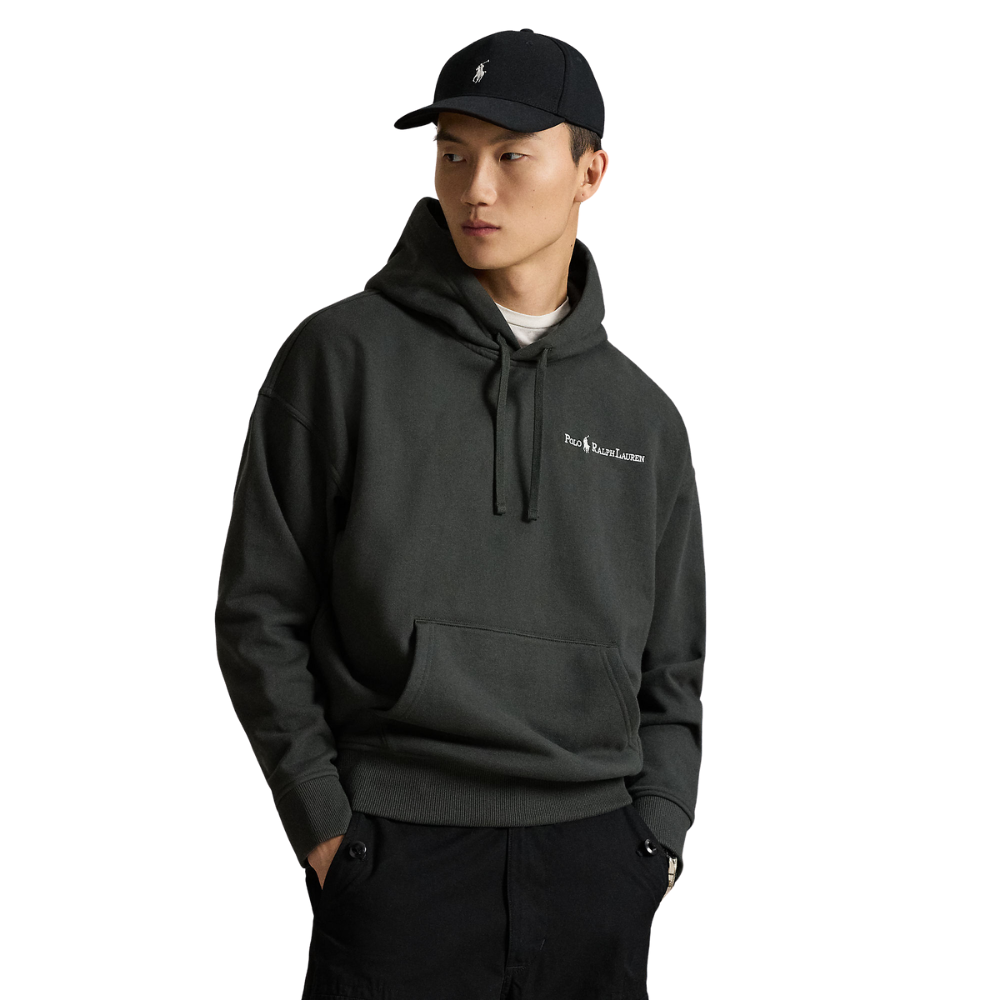 Ralph Lauren Relaxed Fit Logo Fleece Hoodie - Deep Grey