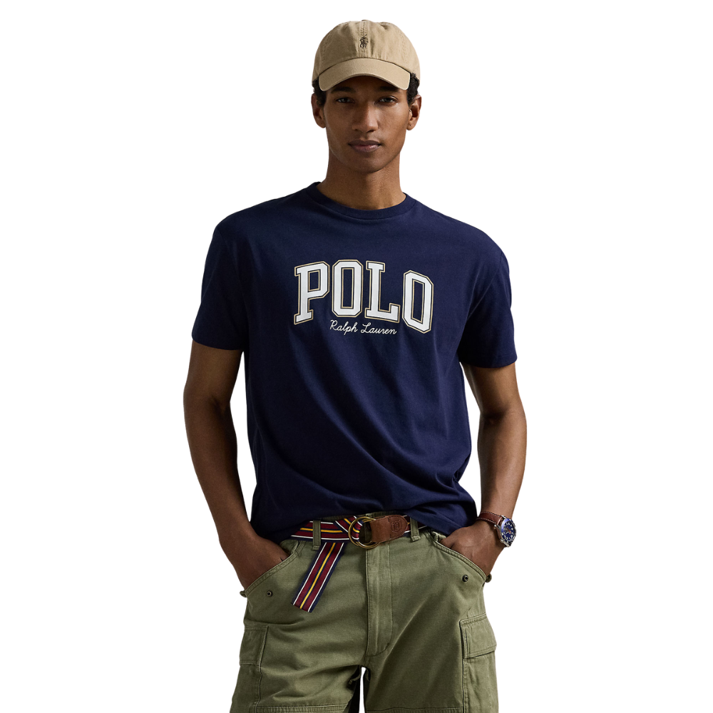 Ralph Lauren Custom Slim Fit Logo Jersey T-Shirt - Cruise Navy