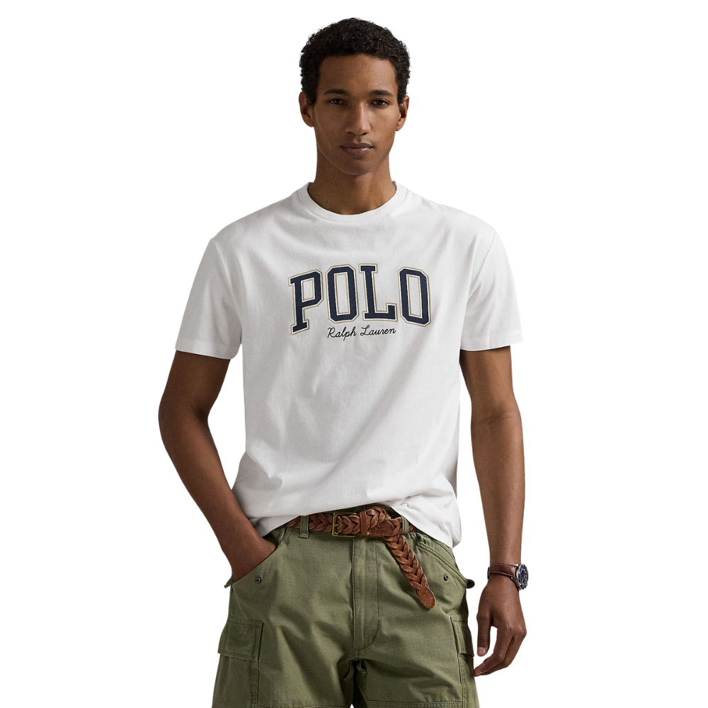 Ralph Lauren Custom Slim Fit Logo Jersey T-Shirt - White