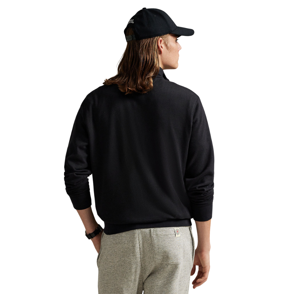Ralph Lauren Luxury Jersey 1/4 Zip Pullover - Polo Black