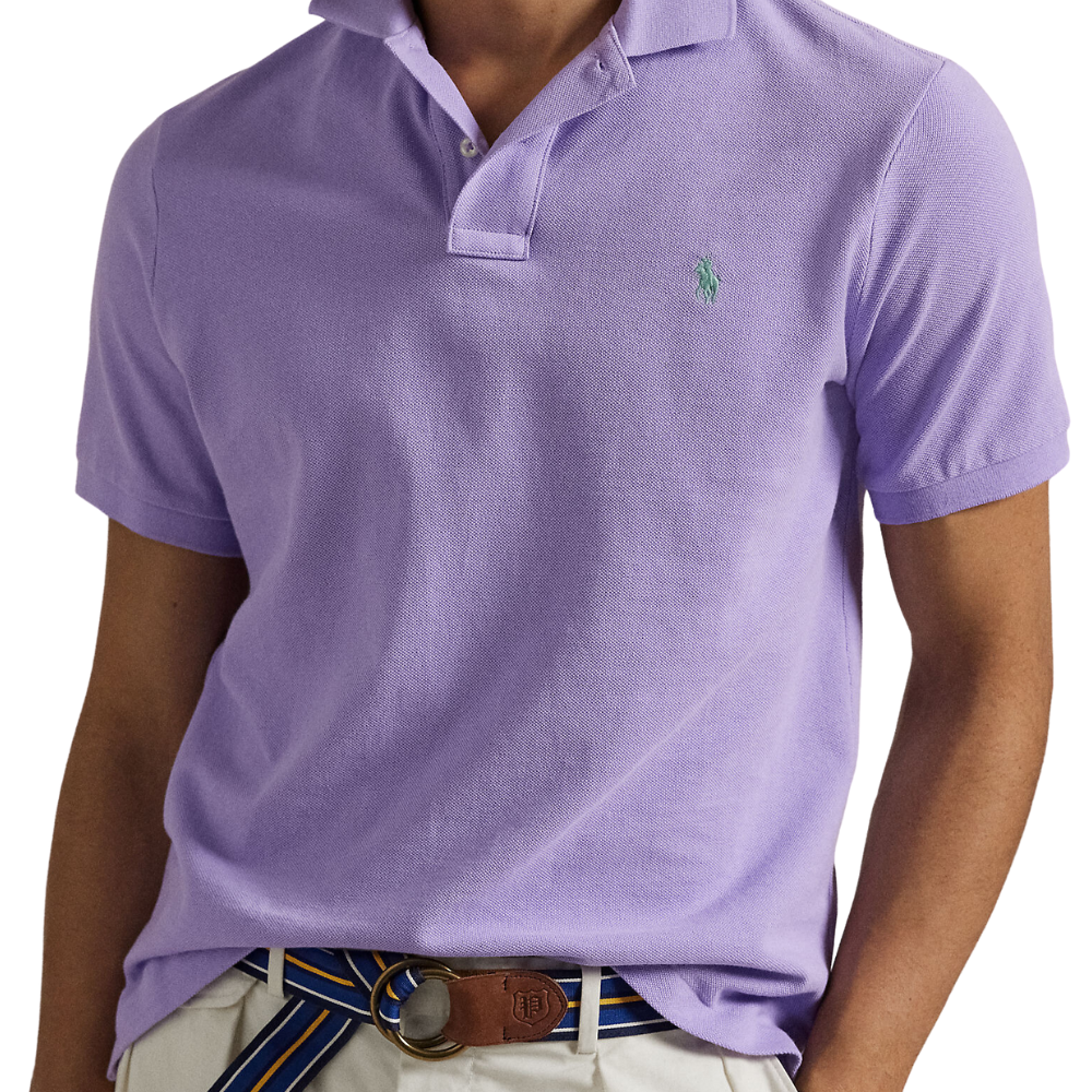 Ralph Lauren Custom Slim Mesh SS Polo - Light Lilac