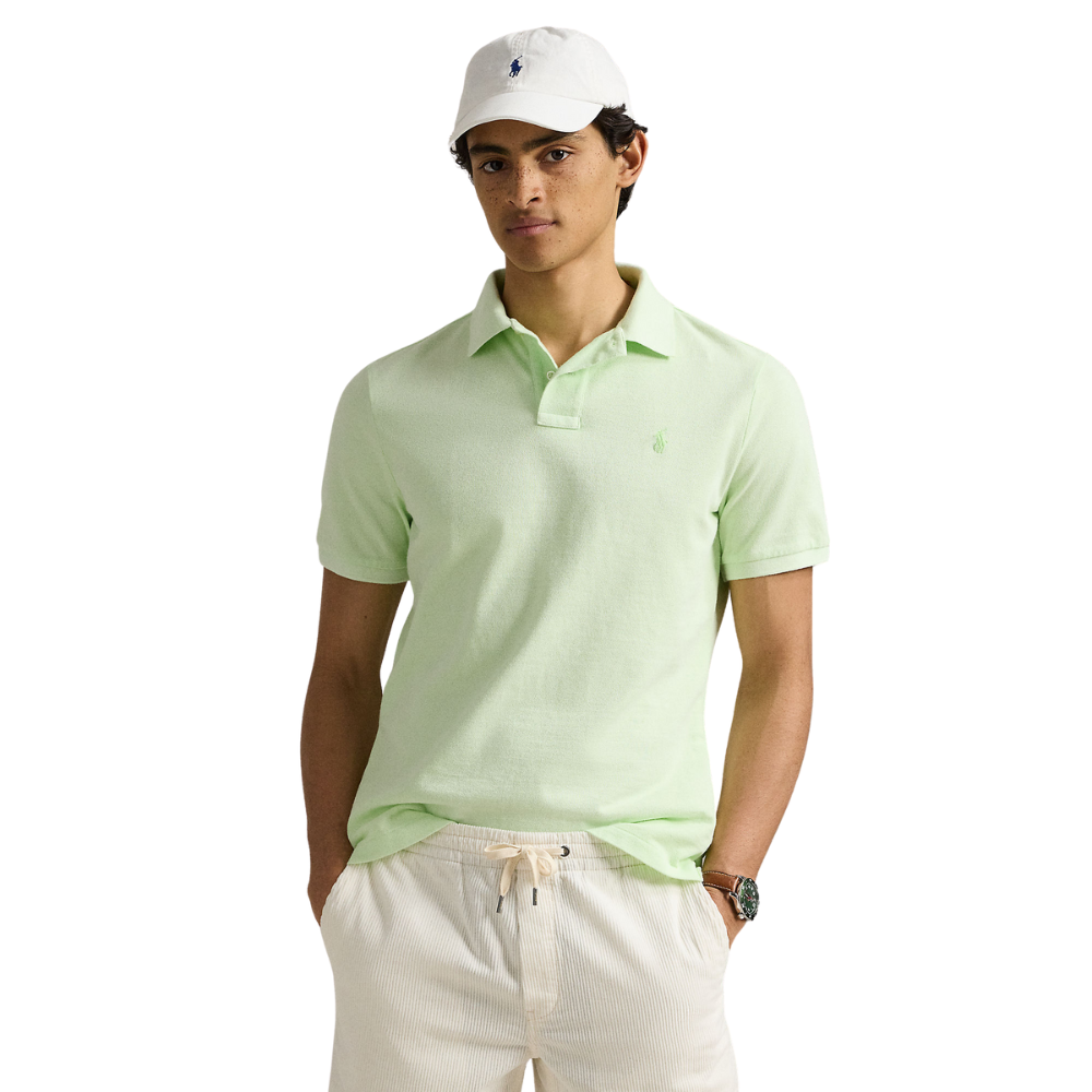 Ralph Lauren SS Custom Slim Mineral Dye Polo - Leaf