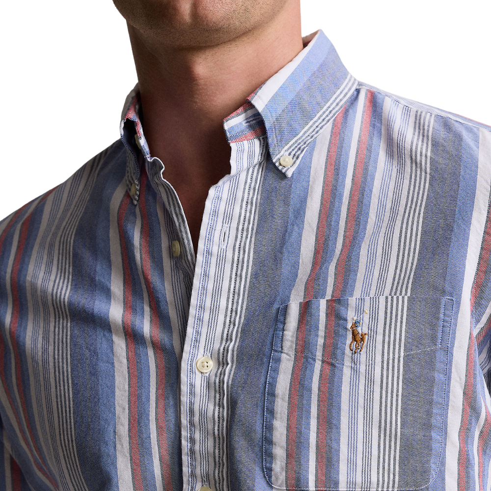 Ralph Lauren Custom LS Multi Stripe Shirt - Blue/Red