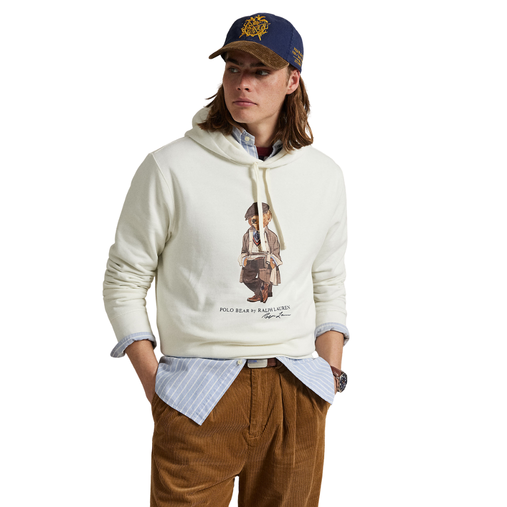 Ralph Lauren Polo Bear Fleece Hoodie - Deckwash White