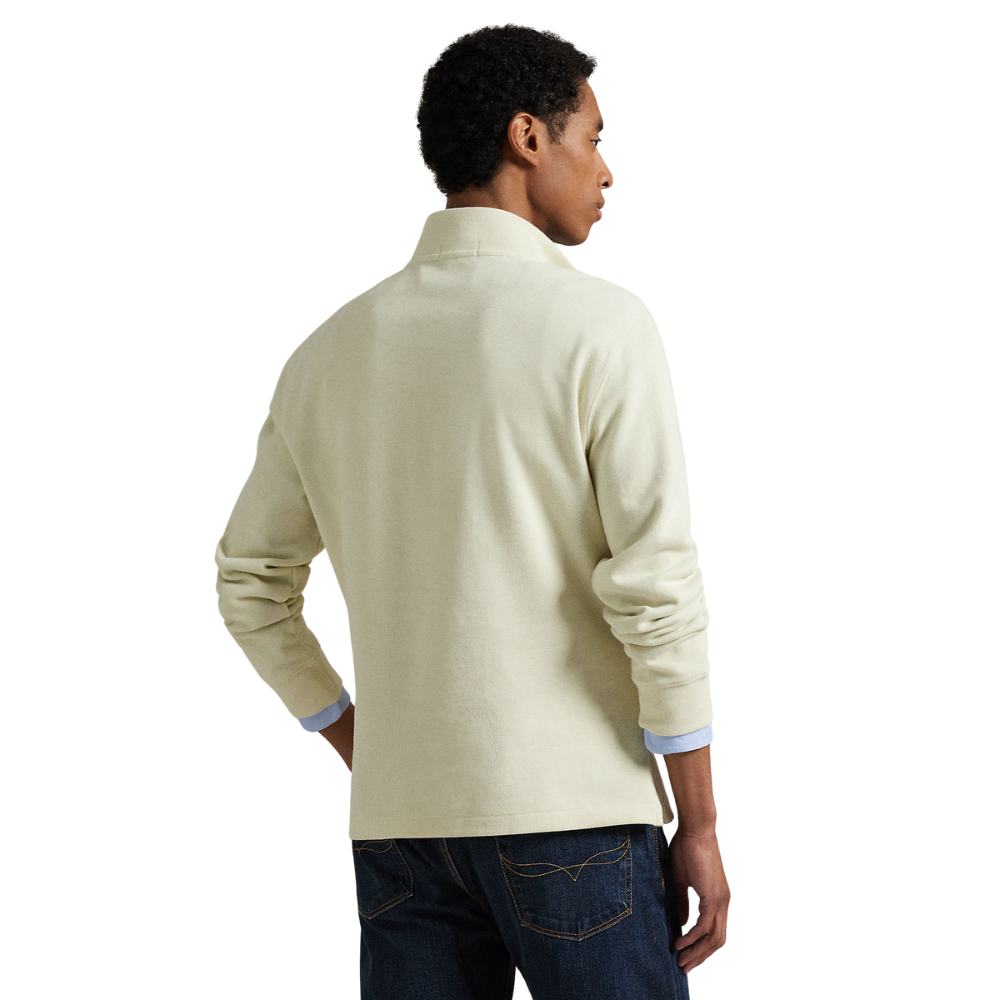 Ralph Lauren LS 1/4 Zip Rib Knit - Parchment Cream