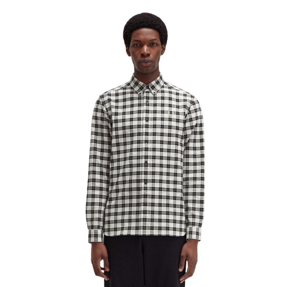 Fred Perry Tartan Oxford Shirt - Ecru