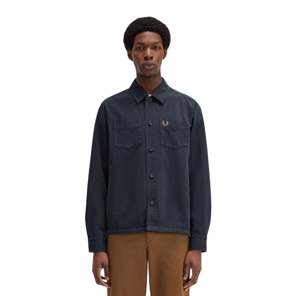 Fred Perry Twill Overshirt - Navy
