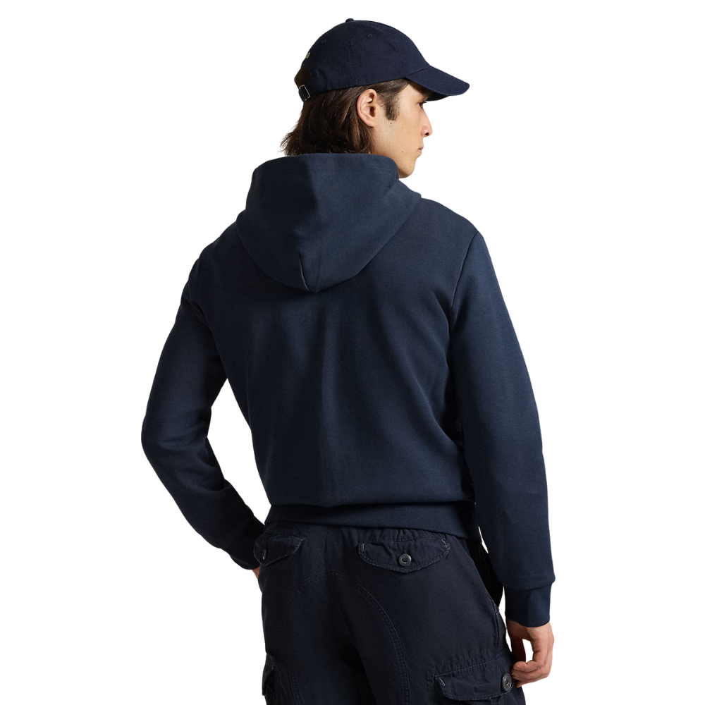 Ralph Lauren Double Knit Full Zip Hoodie - Aviator Navy